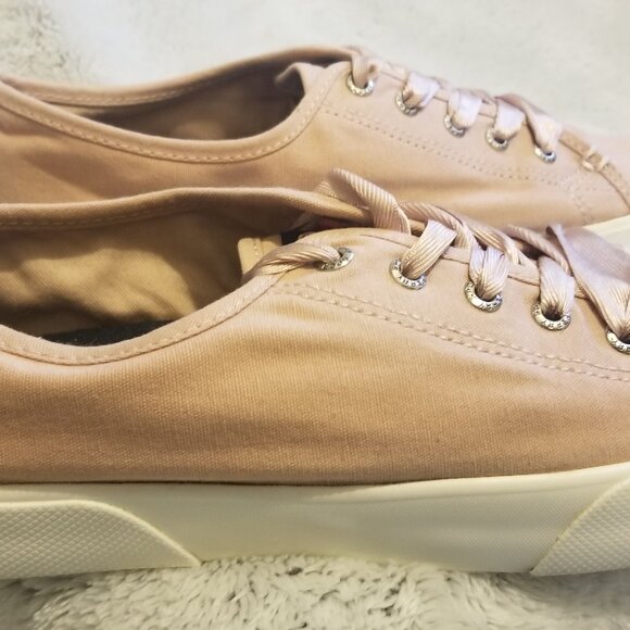 Sperry Crest Vibe Satin Lace Sneakers Womens' Size 8.5 Pink Shoes STS83390 - Picture 3 of 5